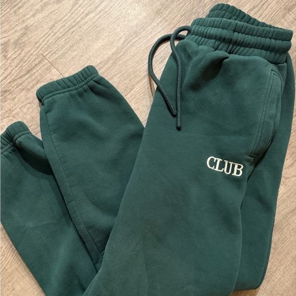 Royal Club Green cream Hoodie with zip front ribbed collar set with sweatpants - Picture 5 of 5